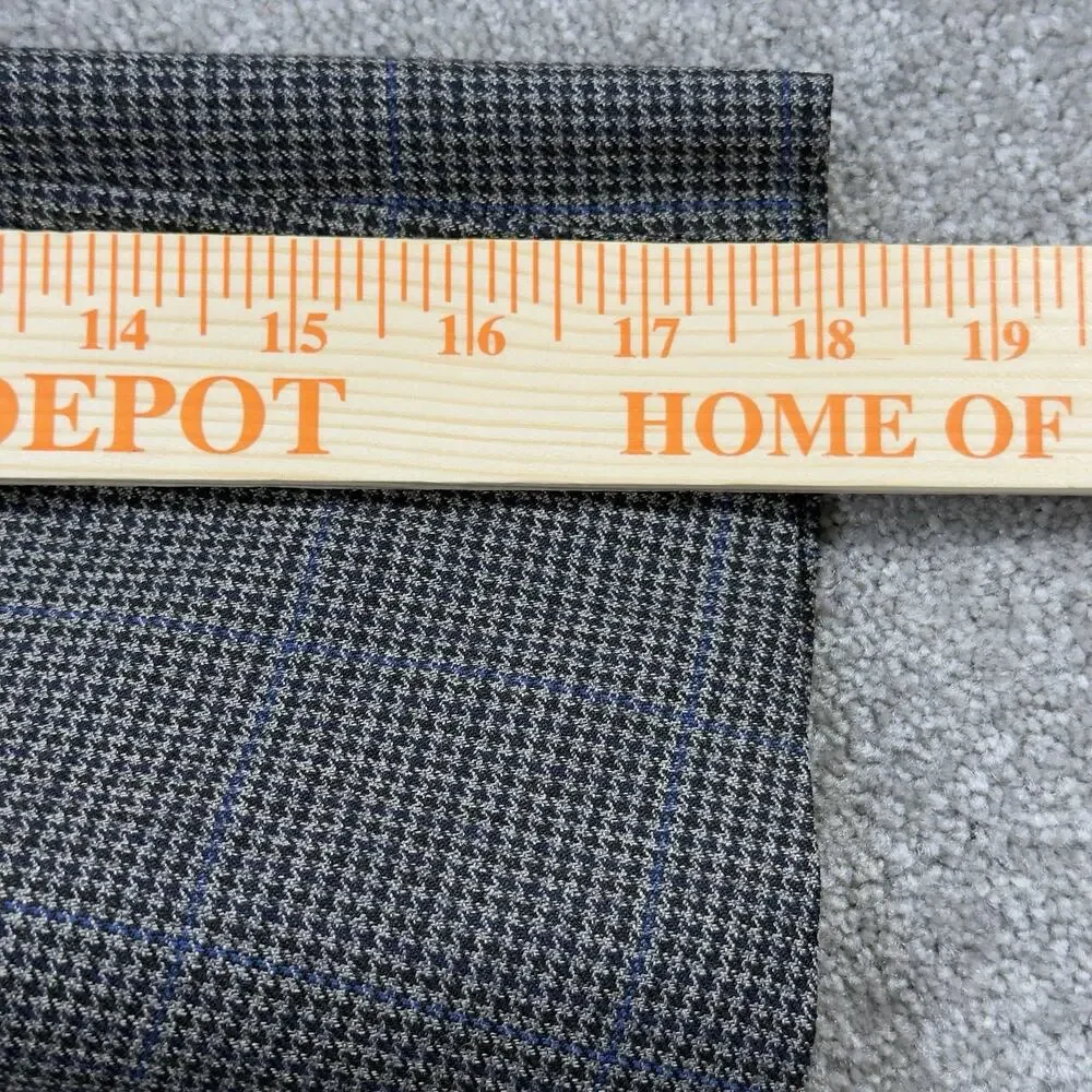 Jos A Bank Traveler Sport Coat Men's 46L Tailored Fit Gray Plaid Wool Two Button
